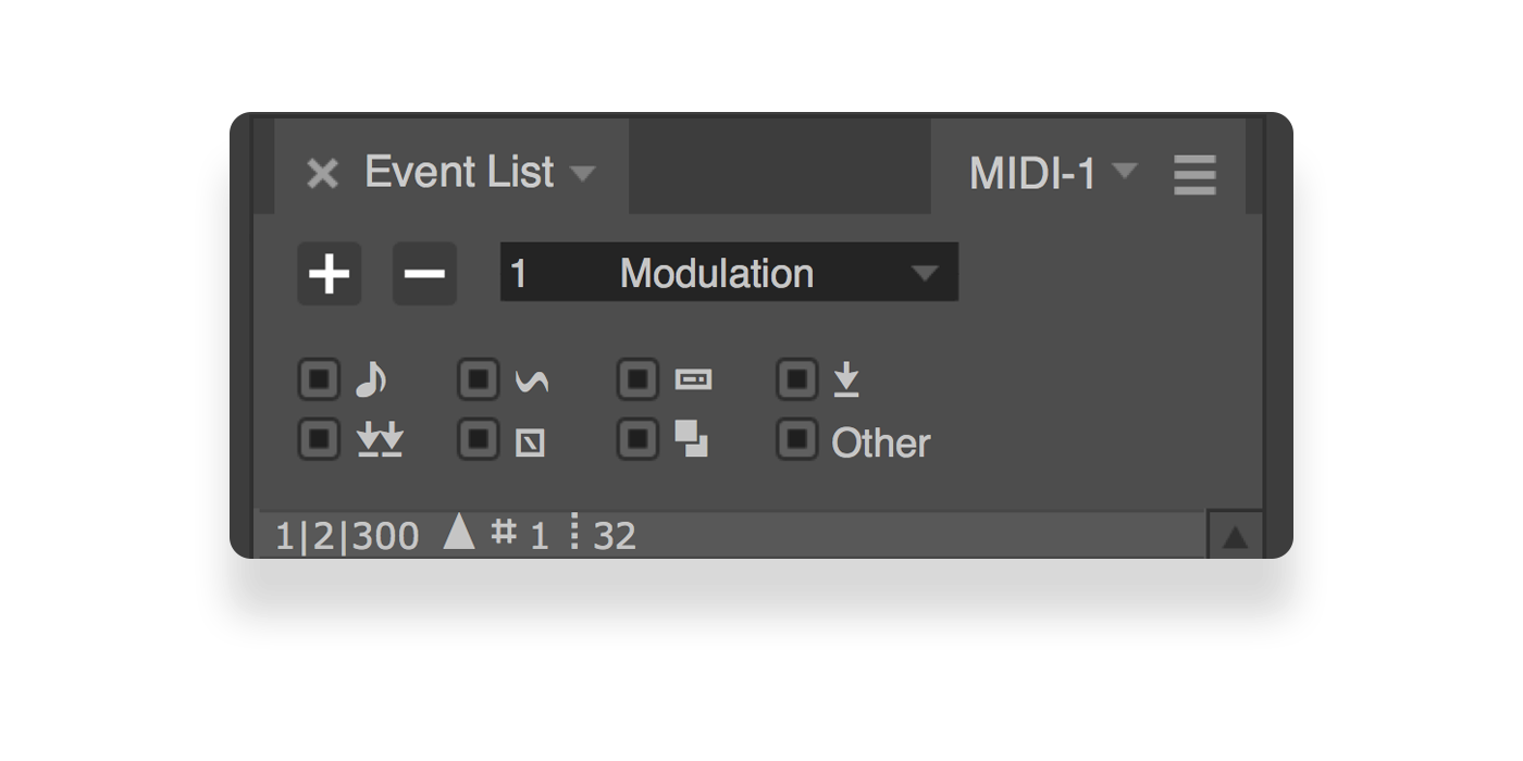 EVENT LIST QUICK FILTER