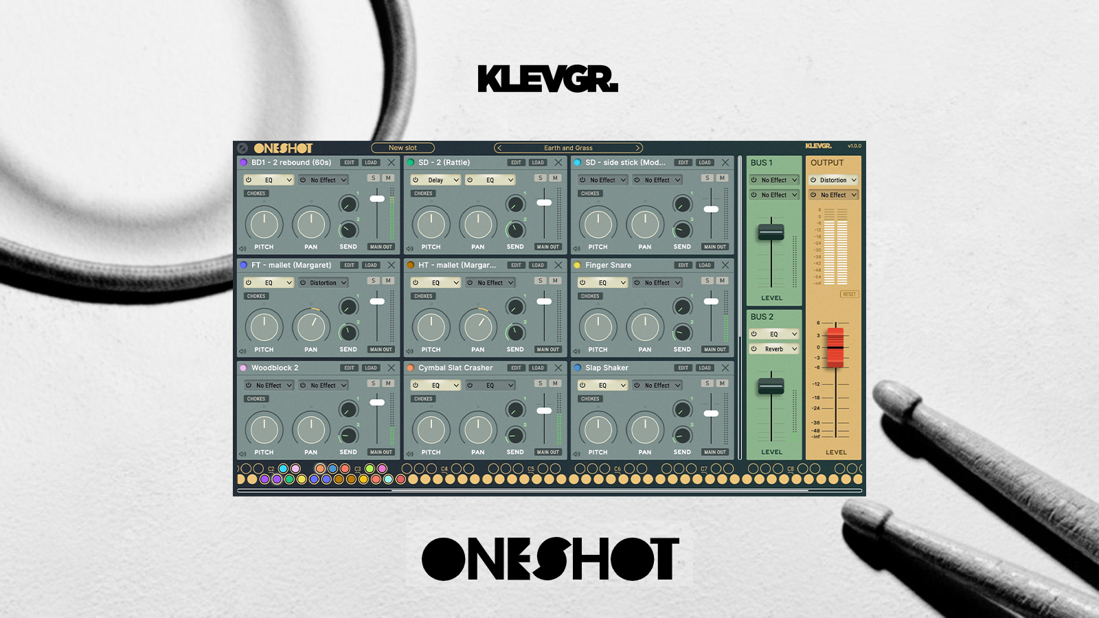 Klevgrandによる新しいドラムサンプラー「OneShot」が新登場 - ニュースリリース | 株式会社ハイ・リゾリューション